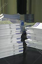 Piles of handout