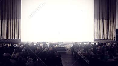 People watching cinema