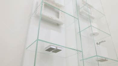Home with white bathroom decor