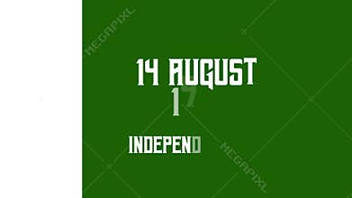 14 August 1947 Pakistan Independence Day Flag Animation Video
