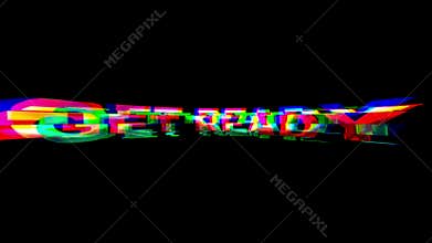 Get Ready Text animation in a glitchy 8bit font
