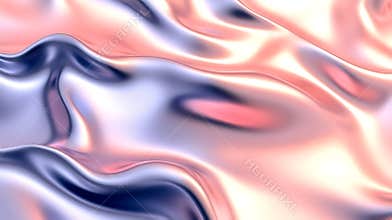 Abstract Fluid Metallic Texture: Pink, Purple, and Silver Swirls, Modern Design