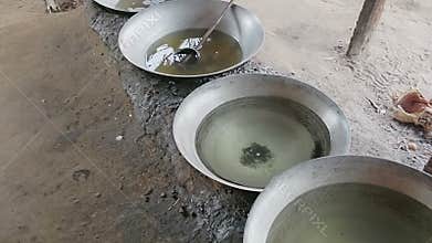 Preparing palm brandy - Myanmar