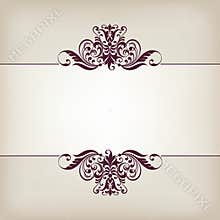 Vintage border frame decorative ornate calligraphy vector