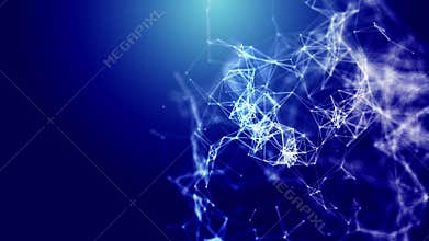 Abstract plexus tech background 4k