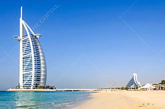 The Jumeirah Beach and Burj Al Arab Hotel