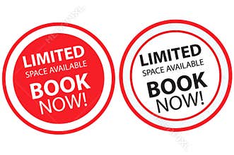 Limited Space Available Vector