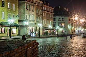 City street at night