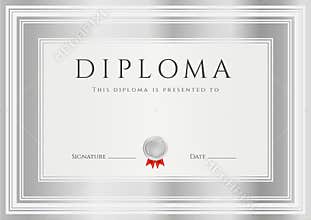 Diploma / Сertificate award template. Frame
