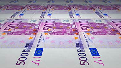 Printing of 500 Euro