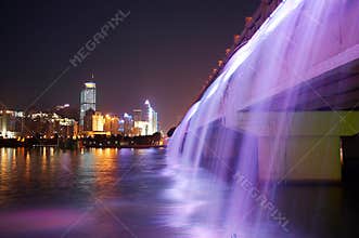 purple waterfall