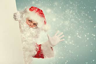 Santa Claus waving hello