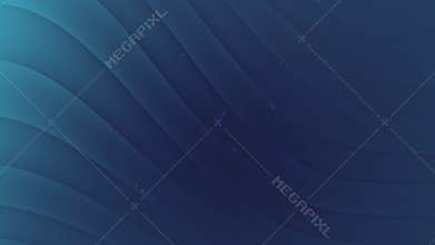 Curved lines. blue gradient. and faint white dots.