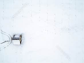 Lone house in the field