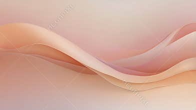 Abstract Pastel Paper Waves, Soft Gradient Background
