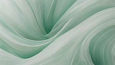 Abstract Light Green Wavy Texture, Smooth Flowing Background