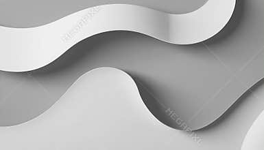 Abstract White and Gray Wave Design Background