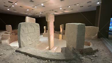 Reproduction of Gobekli Tepe in Sanliurfa Archaeology and Mosaic Museum