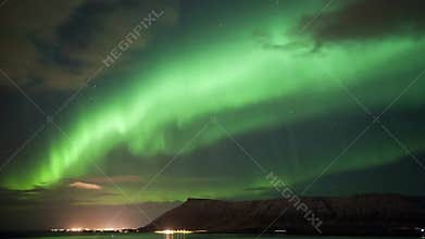 Time laps aurora borealis