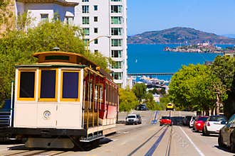 San francisco Hyde Street Cable Car California