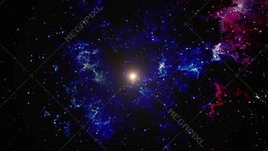 Nebula in the Cosmic Void in the universe 4k