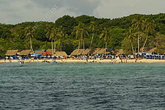 The Rosario Islands are an archipelago comprising 27 islands located about two hours by boat from Cartagena de Indias, Colombia.