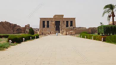 Dendera temple or Temple of Hathor. Egypt. Dendera, Denderah, is a small town in Egypt. Dendera Temple complex, one of