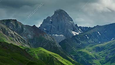 Summer landscape in Caucasus Mountains
