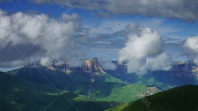 Summer landscape in Caucasus Mountains