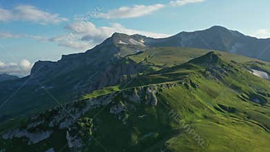 Slopes of summer Caucasus mountains