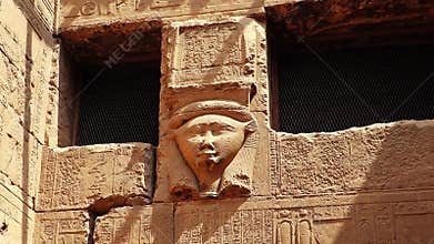 Dendera temple or Temple of Hathor. Egypt. Dendera, Denderah, is a small town in Egypt. Dendera Temple complex, one of
