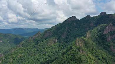 Slopes of summer Caucasus mountains