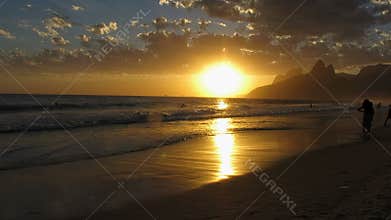 Sunset at Ipanema Beach, Rio de Janeiro