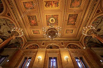 Hungarian State Opera (Magyar Allami Operahaz), a venue with ceiling frescoes