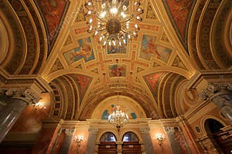Hungarian State Opera (Magyar Allami Operahaz), a venue with ceiling frescoes