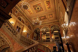 Hungarian State Opera (Magyar Allami Operahaz), a venue with ceiling frescoes