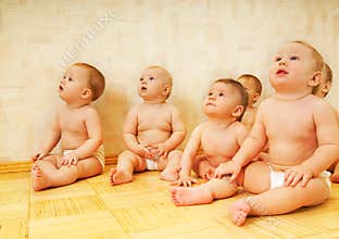 Group of adorable toddlers