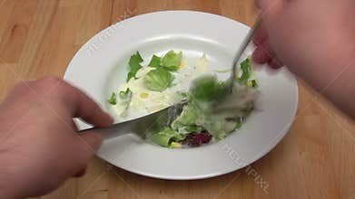Eating Salad - Time Lapse
