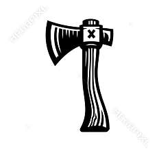 Axe silhouette icon vector art illustration design