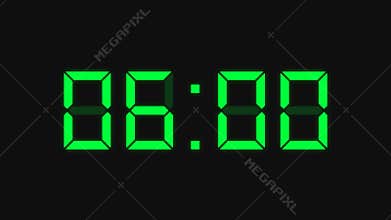 Countdown clock, green