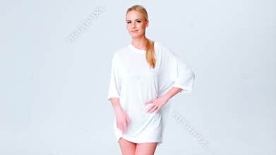 Adorable and Happy Blond Natural Girl