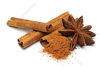 Star anise and cinnamon