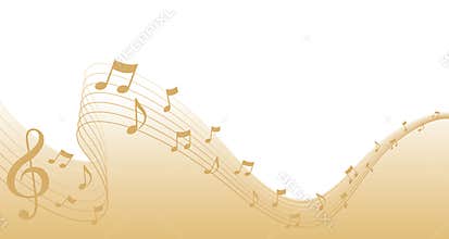 Gold Sheet Music Page Border