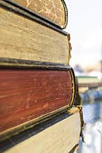 Stack of old books.