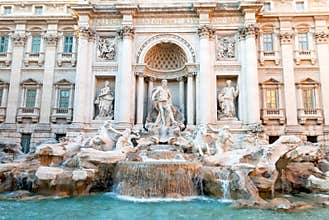 The Trevi fountains in Rome, Italy II.