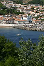 Portugal Azores Islands Terceira panoramic view of Angra do Heroismo