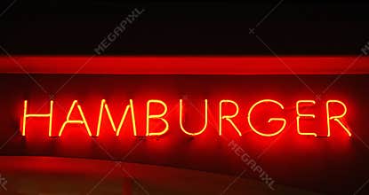 Hamburger Neon Sign