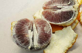 Peeled blood orange
