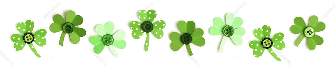St Patricks Day shamrock border