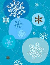 Snowflakes in blue